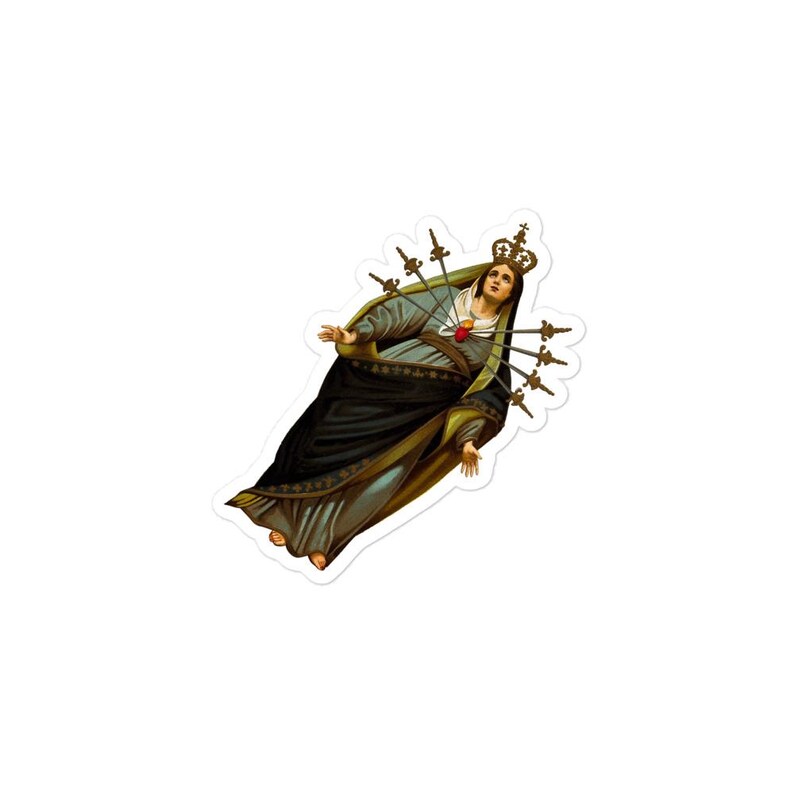 Saint Mary sticker, Religious sticker, Art sticker