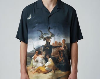 Camisa unisex Francisco Goya - Sábado de brujas, Camisa artística, Camisa de bellas artes