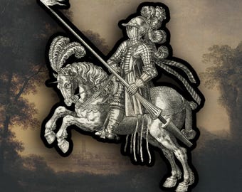Medieval Knight sticker, Renaissance sticker