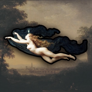 Pegatina de Auguste Raynaud - La Noche, pegatina de arte estético