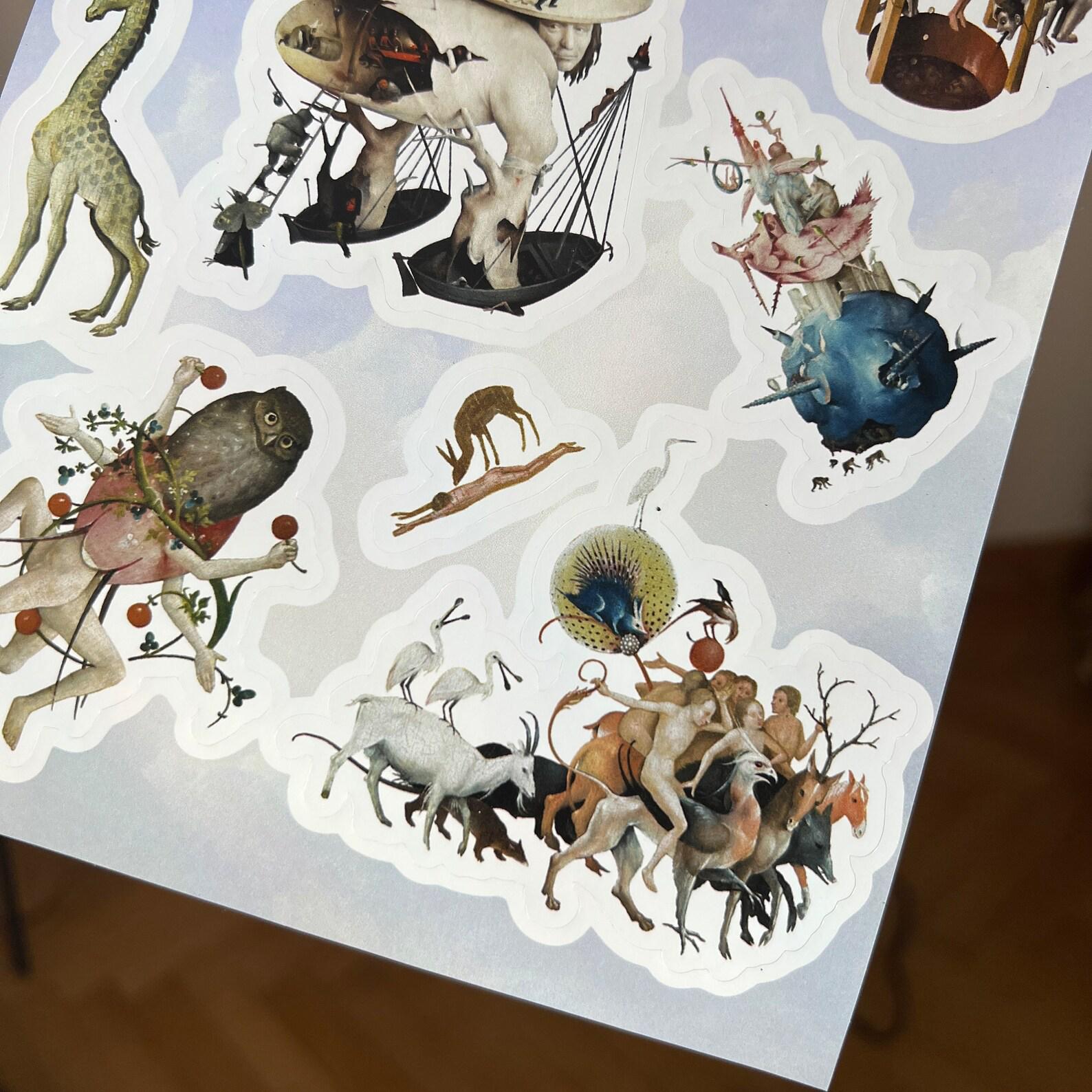 Hieronymus Bosch Sticker Sheet, the Garden of Earthly Delights Stickers ...