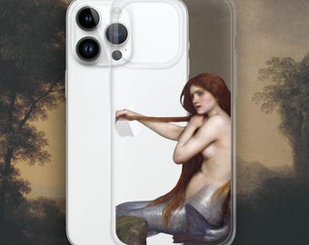 John William Waterhouse - Funda para iPhone con diseño de sirena, funda transparente prerrafaelita para iPhone®
