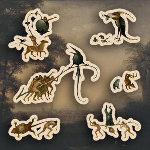 Jeu d'autocollants Jérôme Bosch, jeu d'autocollants Monstres Jérôme Bosch