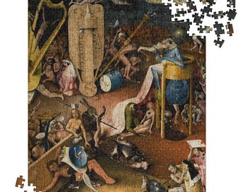 Hieronymus Bosch - Hell Jigsaw puzzle, Devil on Night Chair puzzle for adults