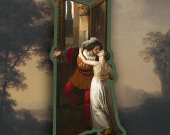 Francesco Hayez - The Last Kiss of Romeo and Juliet sticker, Aesthetic sticker