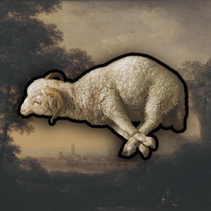 Francisco de Zurbarán - Sticker Agnus Dei, Sticker histoire de l'art