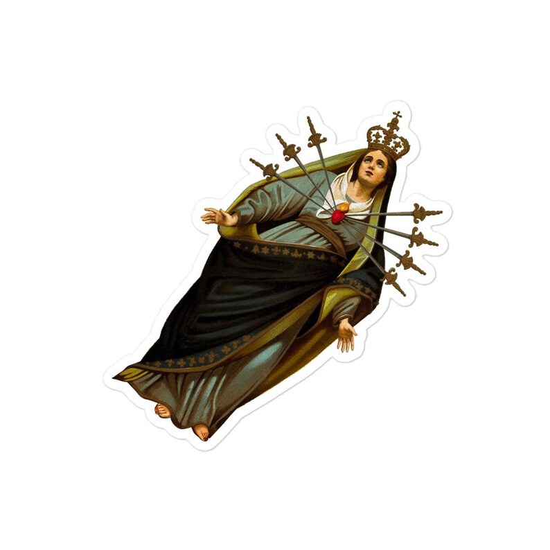 Saint Mary sticker, Religious sticker, Art sticker