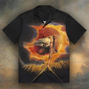 Unisex William Blake - The Ancient of Days button up shirt, Art button up shirt