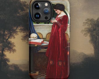 John William Waterhouse - Funda para iPhone "La Bola de Cristal", Arte Prerrafaelita, Funda Resistente para iPhone