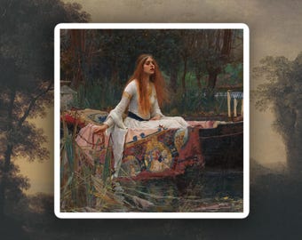 The Lady of Shalott sticker, Pre raphaelite aesthetic