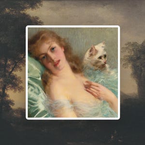 Victorian Coquette sticker, Aesthetic sticker, Art sticker