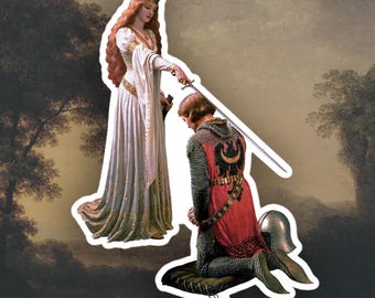 Adesivo Edmund Leighton - The Accolade, adesivo de História da Arte