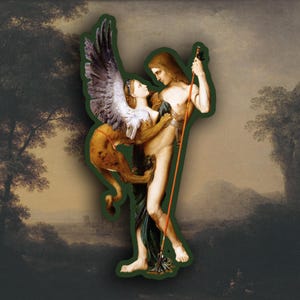 Adesivo Gustave Moreau - Edipo e la Sfinge, adesivo Storia dell'arte