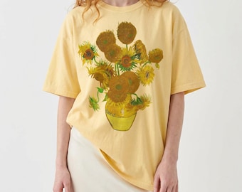 Comfort Colors® Vincent van Gogh - T-shirt zonnebloemen, overhemd kunstgeschiedenis