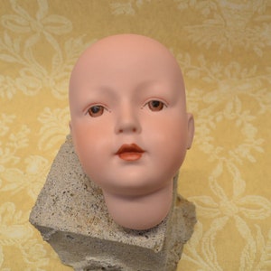 Vintage Bisquit-Porzellan-Puppenkopf - 1985 Evechel 140 - Montagekunst