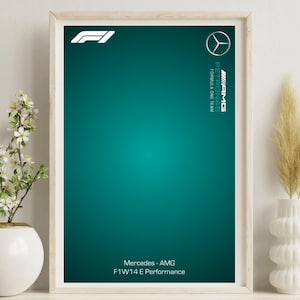 Digitales Wandposter für Mercedesng F1 Technik kompatibel, Technik 42171, Formel 1 wall art 300dpi, Formel 1 Poster (zwei Variationen)