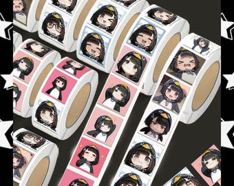 Arknights Endfield Penguin Gugu Gaga-stickers op rol 500 stuks DIY Craft Supply