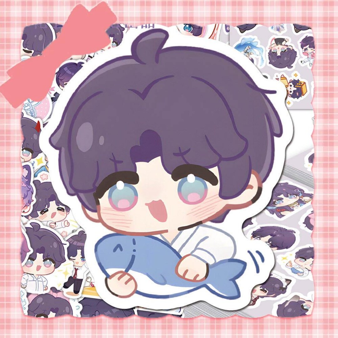 Rafayel Cute Fish Sticker Pack - 65pcs, 3-4.5cm, Ins Style, Q-version ...