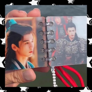 Pursuit of Jade Acrylic Keychain Album, 5.8×5.8cm 5 Sheets, Random Color, Fan Gift