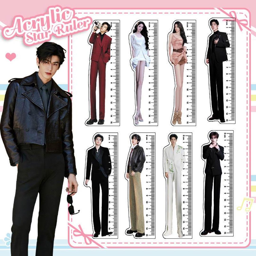 Handmade 15cm Acrylic Layered Ruler - Choose Your Chinese Celebrity ...