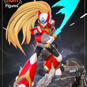 Zero 3D Printed Figure | Mega Man X Collectible | Resin Model Kit | Multiple Scale Statue | Painted or Unpainted