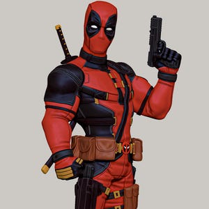 Deadpool Toon 3D Printed Figure – Stylized Resin Statue | Comic-Inspired Collectible