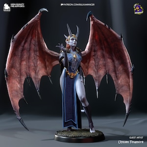 Mizora , Demon Lady, Baldurs Gate 3, Unpainted, BG3, Baldur&#39;s Gate 3,Bg3 Figurine, Gift for Gamers