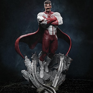 Omni Man Superhero Statue ,  12k Resin Printed Figurine . Gift For Gamers , Cartoon Character
