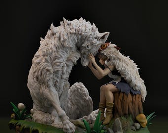もののけ姫フィギュア – スタジオジブリにインスパイアされた3D もののけ姫フィギュア – スタジオジブリにインスパイアされた3D