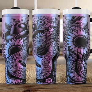 Country Music Tumbler – 40oz  Stanley Style | Laser Engraved