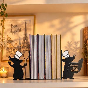 Serre-livres de cuisine français confortables, décoration pour tout le monde, organiseur d'étagères Paris