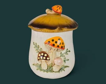 1978 Sears Roebuck & Co. Merry Mushroom Cookie Jar Japan.  11.5" tall including the lid.