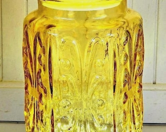 Vintage Federal Glass "Show Off" Jar/Canister 9.25" tall