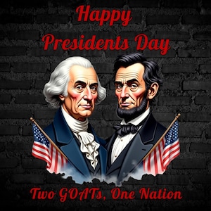 Presidents Day PNG: Washington & Lincoln Design (Digital Download)