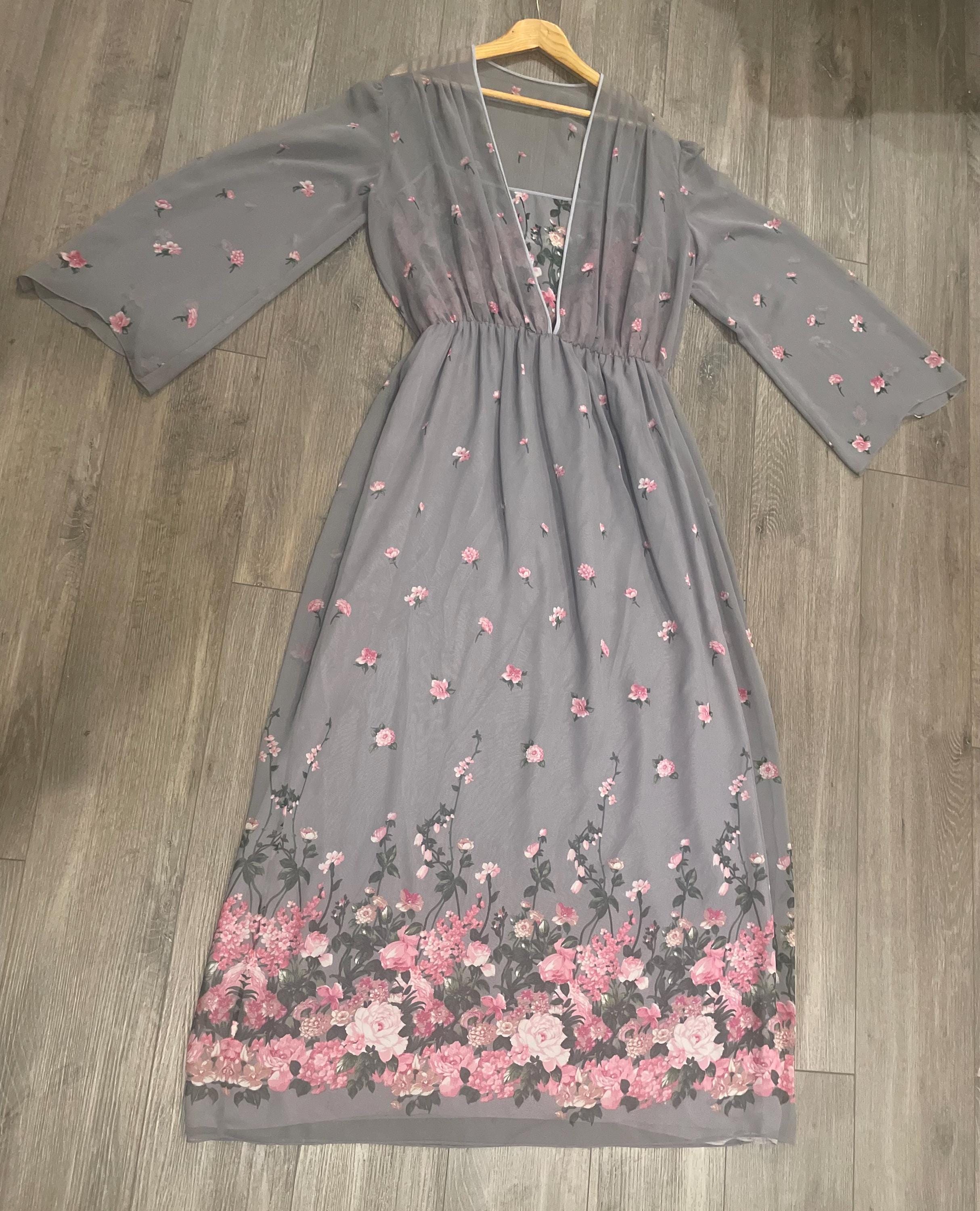 HANAE MORI vintage 朝顔柄 コットンティアードスカート 40