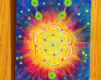 miniature paintings -decor- hanging art painting- meditation - multicolor art- room decoration- joy decoration-Series 20