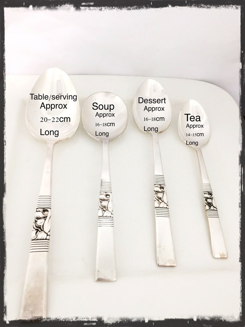 Big Spoon Little Spoon. Stamped Vintage Spoons Set Teaspoon Etsy