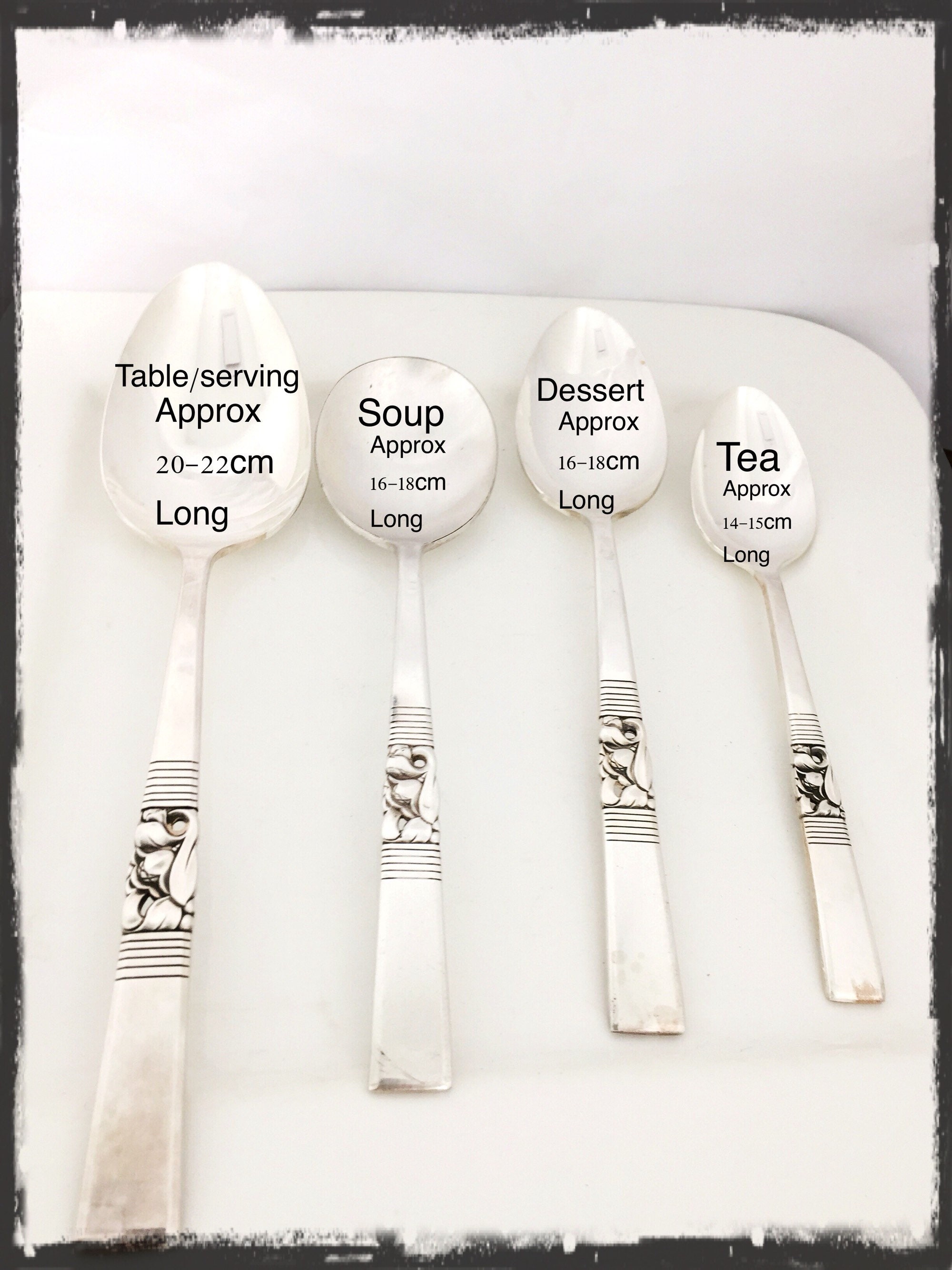 Big Spoon Little Spoon. Stamped Vintage Spoons Set Teaspoon Etsy