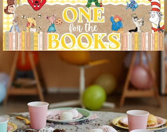 One For The Books – Geburtstagsbanner, Deko für die Geburtstagsparty (Digitaler Download)