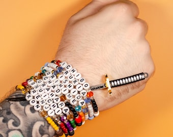 Soul Reaper Anime Themed Friendship Bracelets. Anime Friendship Bracelets. Anime Bracelets. Anime Couples Bracelets. Anime-Con Bracelets