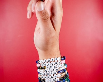 JJK Anime Themed Friendship Bracelets. Anime Friendship Bracelets. Anime Bracelets. Anime Couples Bracelets. Anime-Con Bracelets