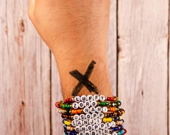 Anime Pirates Themed Friendship Bracelets. Anime Friendship Bracelets. Anime Bracelets. Anime Couples Bracelets. Anime-Con Bracelets