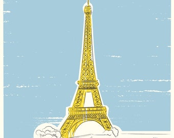 travel decor, Eiffel Tower Print, Travel Themed Decor, Bon Voyage Gift, Famous Architecture, Paris Gift Idea, Destination Art, paris art