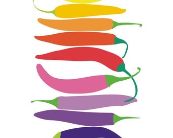 Kitchen Art Decor, Chili Print, Vegetable Poster, Vegetable Wall Art, Art For Kitchen, Kitchen Art Work, Modern Kitchen Art, Food Art