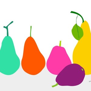Modern Kitchen Art, Pear print, Pear art, Fruit Art, Original Art Prints, Retro Kitchen Art, Kitchen Art, Kitchen Wall Decor, Food Poster