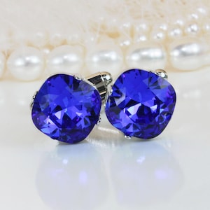 Gemelos de zafiro, gemelos azul real, regalo de boda para el padrino, gemelos azul majestuoso, regalo para el padre de la novia, gemelos para los padrinos de boda, SA7