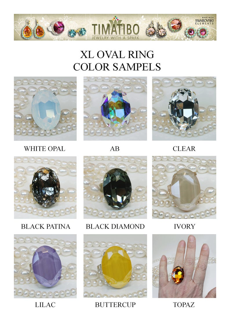 Clear Crystal Ring Oversize Statement Clear White Mens Ring Etsy