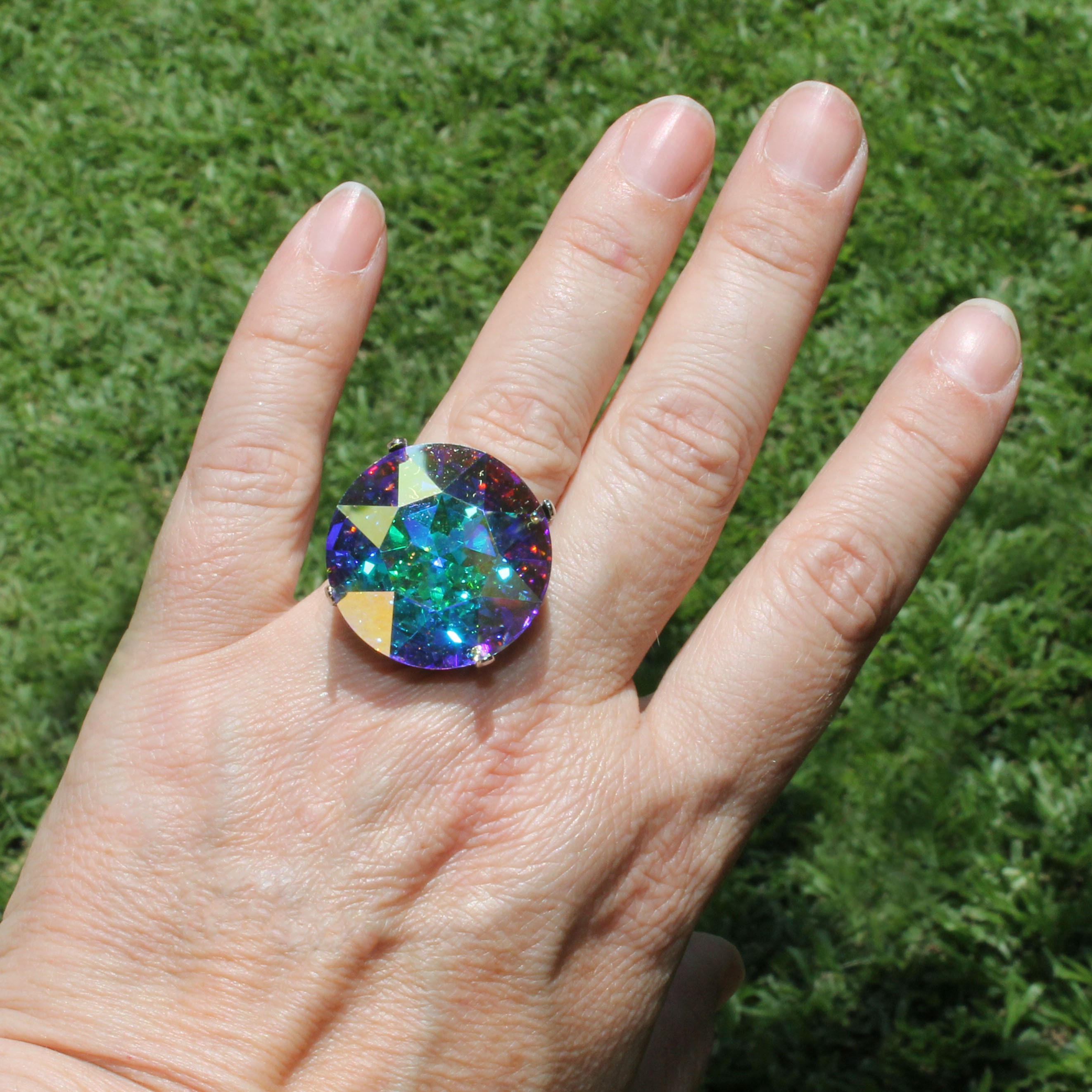 Swarovski aurora borealis ring. | Fashion accessories, Swarovski, My  jewellery