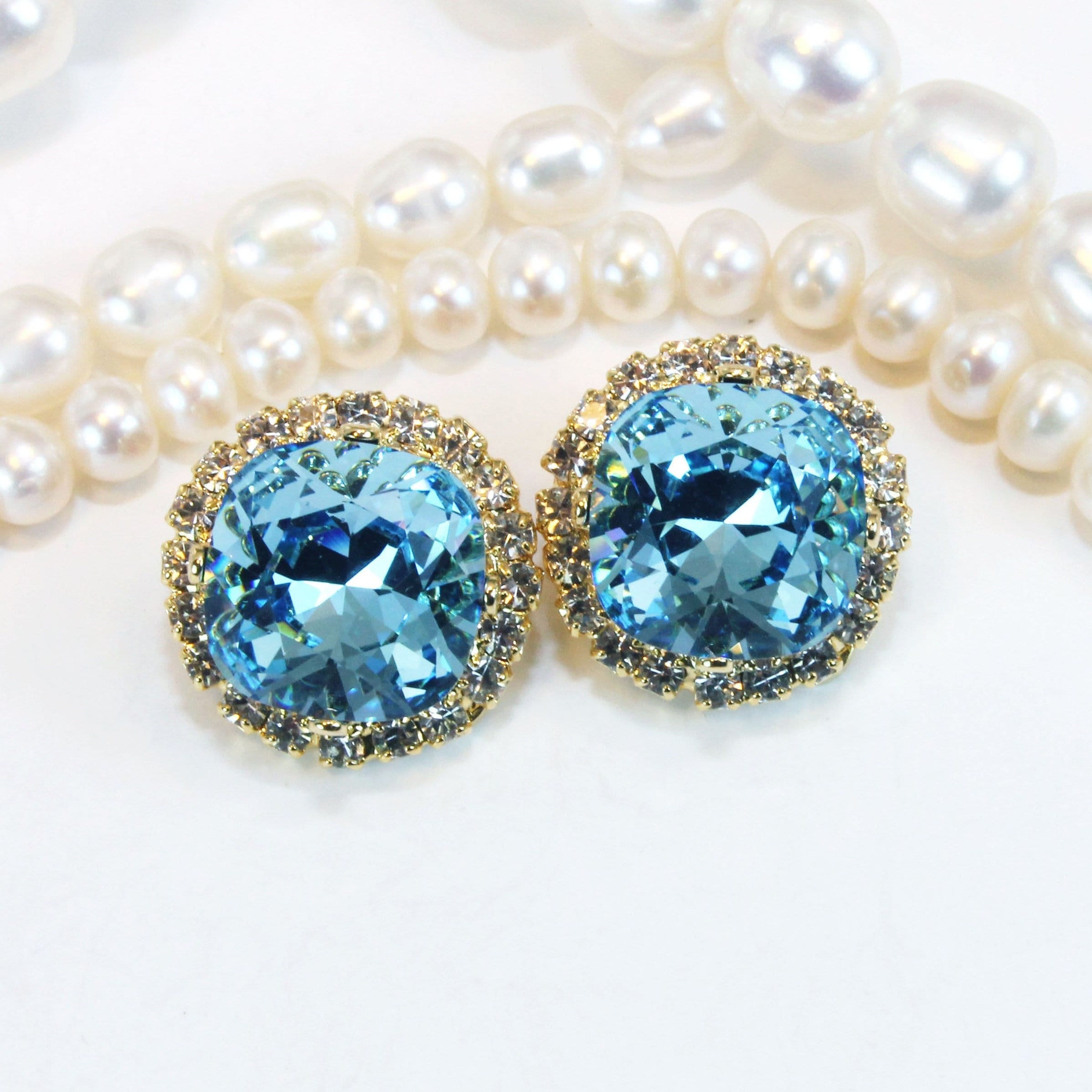 Boucles D'oreilles à Pince Forme Carrée - Occasion, Style Clip-on