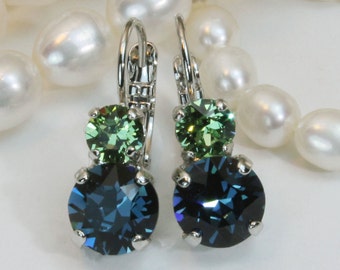 Seatle Seahawks Earrings, Blue Green Drop Earring, NFL Gameday, Football Jewelry, College Sport, Fan Gift, Team Spirit, Silver,Montana,SE3